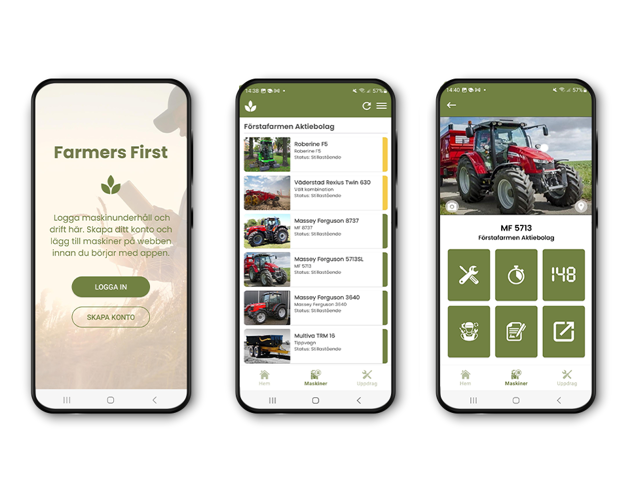 Serviceapp för maskinunderhåll